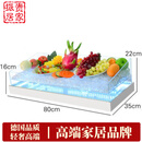MPPMCK高档商用亚克力冰槽展示台 酒店自助餐水果海鲜冰盘可订制尺寸 80*35cm 斜口冰槽（亚克力）