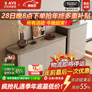 艾优尚卧室实木斗柜客厅储物柜床尾置物柜抽屉收纳斗橱靠墙立柜 卡其灰 三斗柜（胡桃木纹）