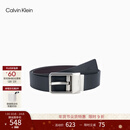 Calvin KleinJeans【新年礼物】男士商务休闲绅士风ck光面皮革针扣皮带腰带