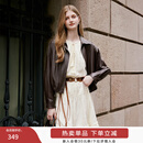 香影黑色皮衣外套女小个子2026春季新款高级感酷飒风短款pu皮夹克 咖色 M 160/84A/95-110斤