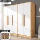 妙普乐经济型家用卧室出租房屋衣柜现代衣橱简易实木组装储物柜收纳简约 (五门)50深新款80-120组合衣柜颜色备注 整装
