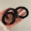 黛美娜【马上有钱】发圈女小马仿珍珠头绳高弹力橡皮筋扎马尾发绳发饰 小马发圈【三条装】