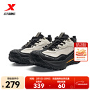 特步门店同款飞石2.0v2户外鞋男2025秋季登山越野运动鞋975319170012 白沙灰/黑 43