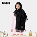 野兽派家居（tbh）马年限定羊毛刺绣流苏围巾冬季保暖围脖本命年新年礼物 