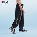 FILA【风洞裤】斐乐儿童童装长裤2026年夏季新款男中大童梭织长裤 传奇蓝-NV 150