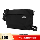 The North Face北面户外印花LOGO尼龙单肩斜挎包男女同款 黑色 均码约26.5*23*9cm