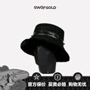 SWOF CARE思沃德进口水钻帽子黑色大帽檐秋冬渔夫帽 Black/黑色 L /XL【建议头围57-61cm佩戴】