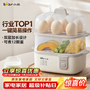 小熊（Bear）煮蛋器 蒸蛋器 家用多功能蒸鸡蛋羹早餐神器 小型一人用 单双层一体机ZDQ-D12R3