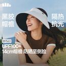 蕉下（beneunder）灯罩帽大帽檐遮阳帽女黑胶防晒帽全脸遮阳空顶帽太阳帽BM563