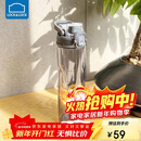乐扣乐扣（LOCK&LOCK）人鱼线塑料运动水杯夏天便携水壶带刻度提手男女水杯子700ML灰色