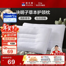 富安娜京爆 枕头芯颈椎枕芯决明子成人枕头两只深度睡眠枕一对装74*48cm