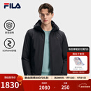 FILA 斐乐官方男士棉服2026春新款时尚休闲简约基础保暖连帽外套 传奇蓝-NV XL 180/100A/XL