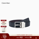 Calvin KleinJeans【新年礼物】男士商务休闲绅士风ck光面皮革针扣皮带腰带