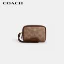蔻驰（COACH）【品牌直供】女士手拿包手腕包拉链款卡其棕色CW907礼物送女友