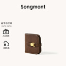 Songmont山下有松山行钱包设计师款皮夹短款卡包夹礼物男女零钱包 檀棕色