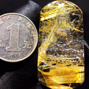 咏幻金发晶钛晶雕刻佛吊坠一物一图下单前联系客服 钛晶金发晶吊坠