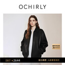 OCHIRLY【特享折扣】绵羊皮衣外套真皮夹克黑色高级感机车冬尖货 黑色 M