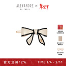 亚历山大（ALEXANDRE DE PARIS）【明星同款】戴安娜边夹蝴蝶结刘海夹发夹新年礼物 X03米色