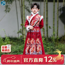 小淘孩男童汉服秋冬款国风古装儿童加绒加厚拜年服演出服表演服龙门 150