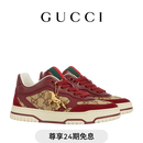 GUCCI古驰中国新年系列Gucci Re-Web女士运动鞋[新款] 米色、深棕色和红色 38
