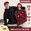 Champion【丁禹兮同款】冠军卫衣男女同款2025秋冬美式复古加绒保暖卫衣 学院红 M