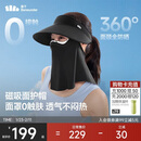 蕉下（beneunder）遮阳帽防晒帽女磁吸防晒面罩口罩太阳帽子男登山帽AS721黑