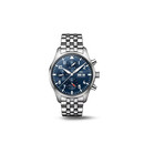 万国（IWC）礼物 飞行员系列计时腕表 蓝盘精钢 自动机械男表 IW378004 43mm