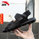安踏（ANTA）男鞋沙滩鞋户外凉鞋男2025夏季新款轻便凉拖透气魔术贴运动鞋子男 基础黑-1 44