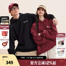 Champion【丁禹兮同款】冠军卫衣男女同款2025秋冬美式复古加绒保暖卫衣 学院红 M