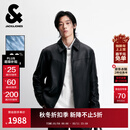 杰克·琼斯（JACK&JONES）男装2025年冬季新款皮衣质感百搭羊皮革潮流夹克羽绒服225428001 E40黑色 M （175）