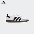阿迪达斯（adidas）三叶草SAMBA OG J男女经典运动鞋桑巴德训鞋T头鞋 JQ4112白/灰