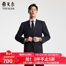 雅戈尔（YOUNGOR）西服男士050款上衣秋冬青年男套西上衣羊毛面料经典西服 藏青 L 175/96A