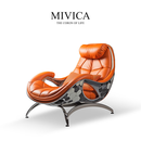 米维卡MIVICA原创设计艺术真皮休闲椅创意单人沙发椅国际馆新品A1 MIVICA·休闲椅