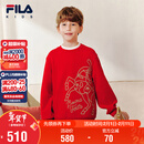 FILA斐乐儿童童装卫衣2026年春季男中大童套头卫衣