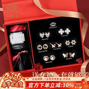 中国珠宝 星期耳钉女士银一周套装礼盒闪耀生日情人节礼物送女友老婆