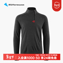 KLATTERMUSEN攀山鼠10055胡戈男款半拉链套头帽衫-Huge Zip Sweater M's 乌黑红褐RavenBurnt Russet M