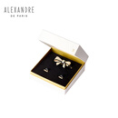 亚历山大（ALEXANDRE DE PARIS）8公分戴安娜迷你抓夹礼盒套盒发饰蝴蝶发夹女朋友礼物 X米色