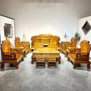 金丝楠木沙发茶几组合高端小叶桢楠家具简约中式实木仿古新品 百万雄师1沙发 3件套