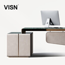 VISN 轻奢书桌 别墅总裁会客室天然奢石亚马逊绿书桌办公桌一体 亚马逊绿天然奢石 书桌-2.8M