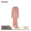 SNIDEL2026春夏新品甜美雪纺拼接露肩交叉针织连衣裙SWNO261316 粉色 均码 (F)