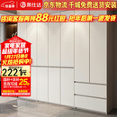 莱仕达实木衣柜分段式收纳隐藏式免拉手主卧室储物大衣橱XD88# 四门衣柜