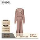 SNIDEL【精英衣橱】甜美雪纺拼接露肩交叉针织连衣裙SWNO261316 摩卡棕 均码 (F)