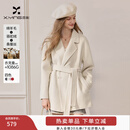 香影双面呢羊毛大衣女2025冬季新款呢子中长款高级感白色毛呢外套 米白 S 155/80A/85-95斤