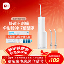 米家小米立式冲牙器洗牙器水牙线 F300烟纱白 创新散射脉冲 4档模式牙齿冲洗器 送男女友礼物新年礼物