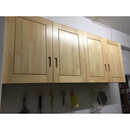 语森忆定制包邮实木顶柜组装松木简易衣柜储物柜 厨房吊柜挂墙柜壁柜 长160x高50x深40四门不加漆 组装