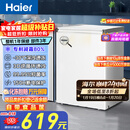 海尔（Haier）100L单温冰柜小型家用小冰柜商用减霜一级能效冷藏冷冻转换深冷冷柜小冰箱BC/BD-100GHW9D国家补贴