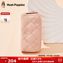 暇步士（Hush Puppies）女士钥匙包时尚简约收纳包菱格零钱包便携卡包送女友生日礼物