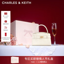 CHARLES&KEITH鳄鱼纹凯莉包手提斜挎婚包包女包生日礼物新年礼物CK2-50270880-1 Ivory象牙色 S