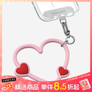 CASETIFY 【全新上市】心形手机腕带 适用于iPhone全系列手机配件 多功能手机挂环腕带 热情粉
