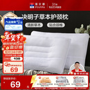 富安娜京爆 枕头芯颈椎枕芯决明子成人枕头两只深度睡眠枕一对装74*48cm